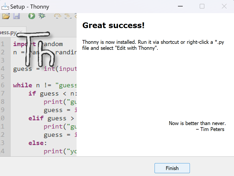 thonny-install-success